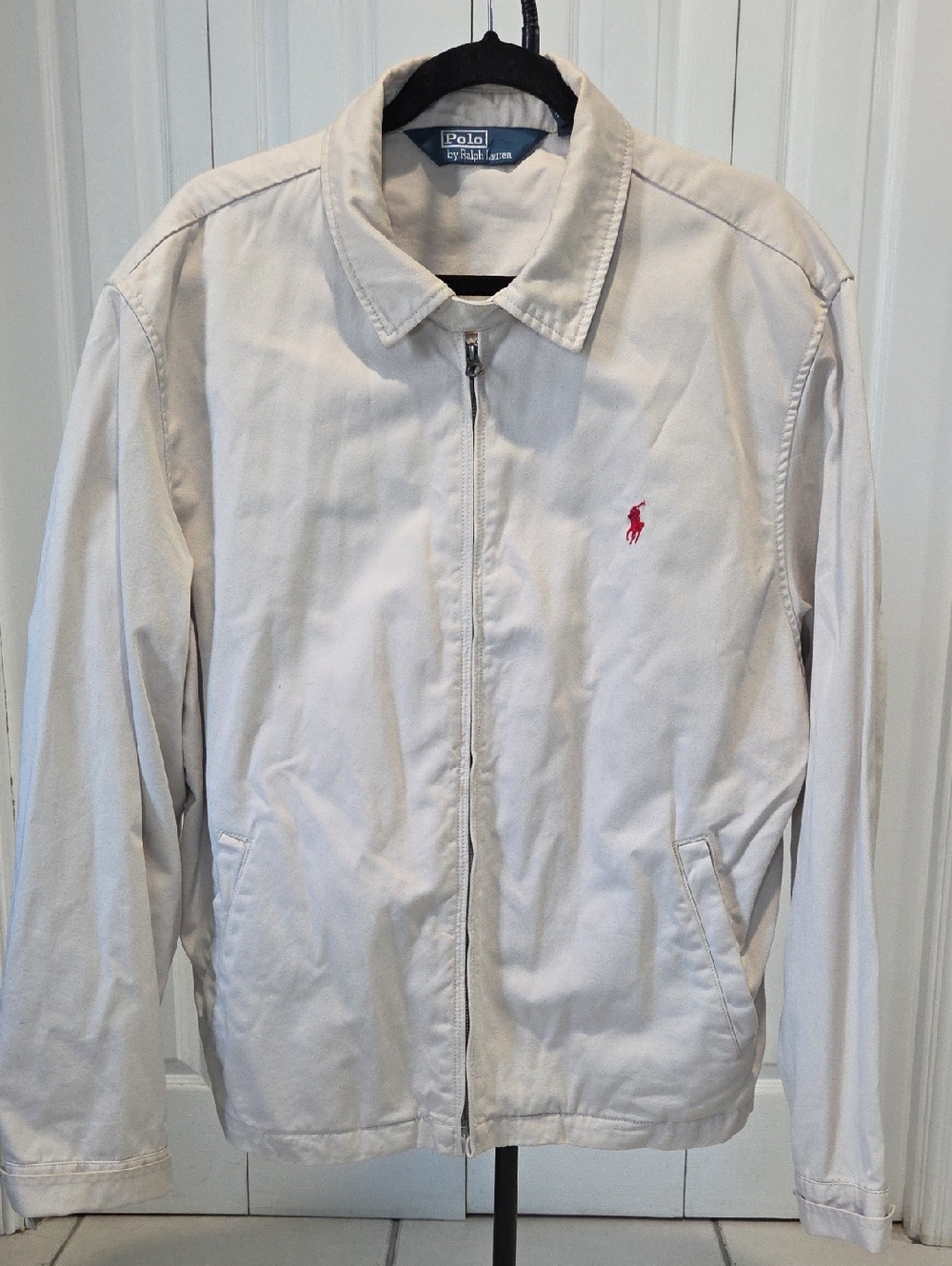 Sz XL - Polo by Ralph Lauren Men's Beige Zip-Front Cotton Jacket